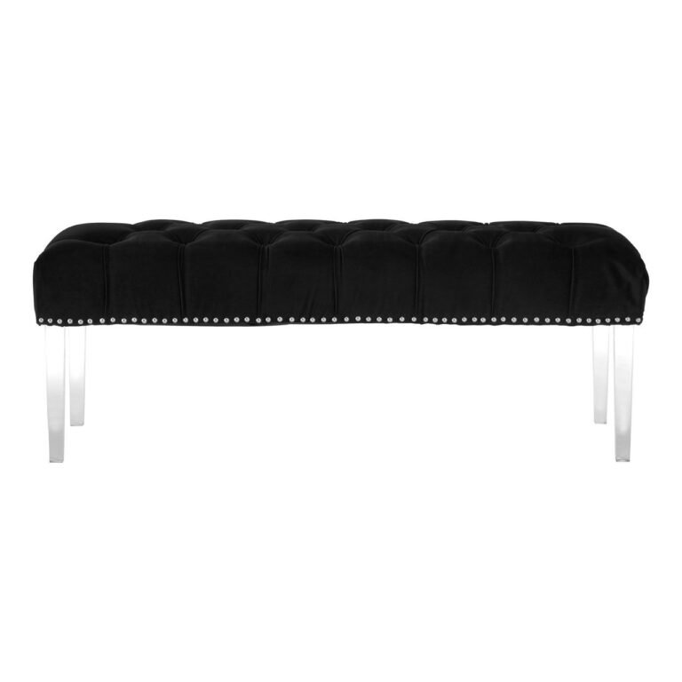 Laurence Black Velvet Bench