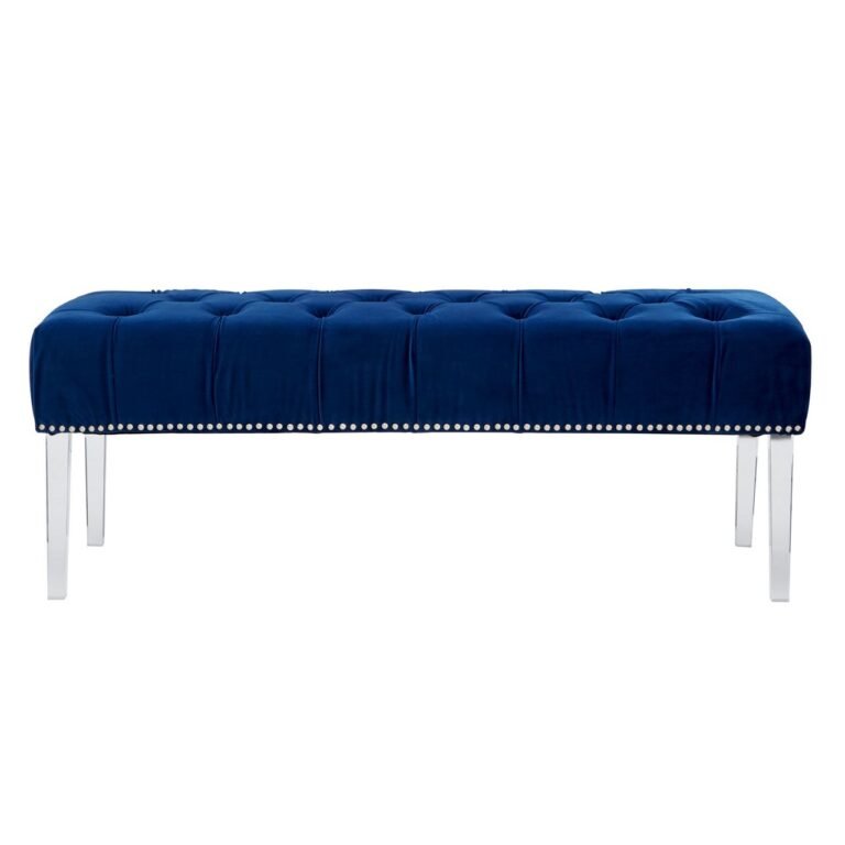 Laurence Blue Velvet Bench