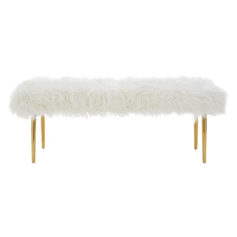 Laurence Natural Fur Effect Bench
