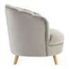 Stratif Grey Velvet Chair With Gold Wood Legs - Image 3