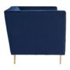 Ortili Deep Blue Velvet Armchair - Image 3