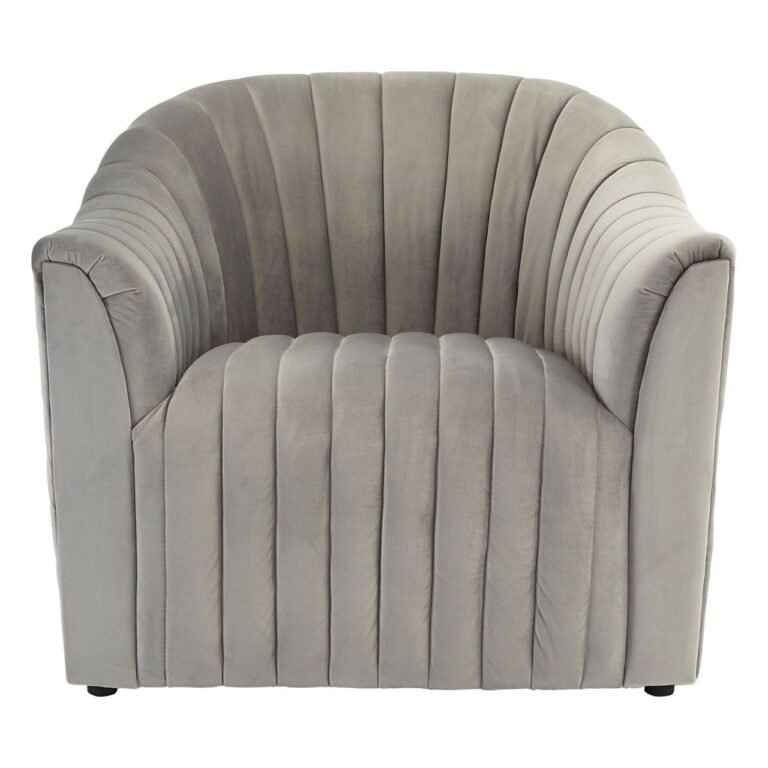 Liapel Grey Velvet Armchair
