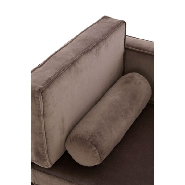 Uxor Grey Velvet / Left Arm Chaise Longue - Image 6