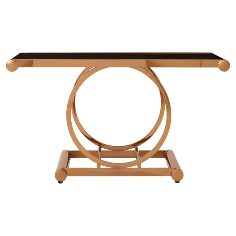 Tival Rose Gold Console Table