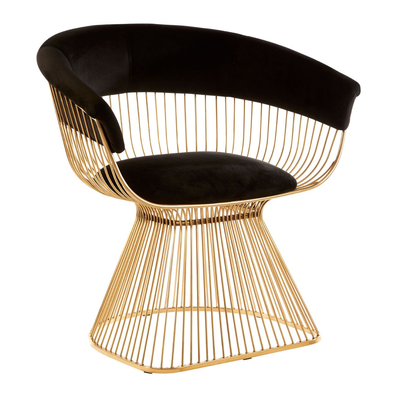 Black and online gold lounge chair