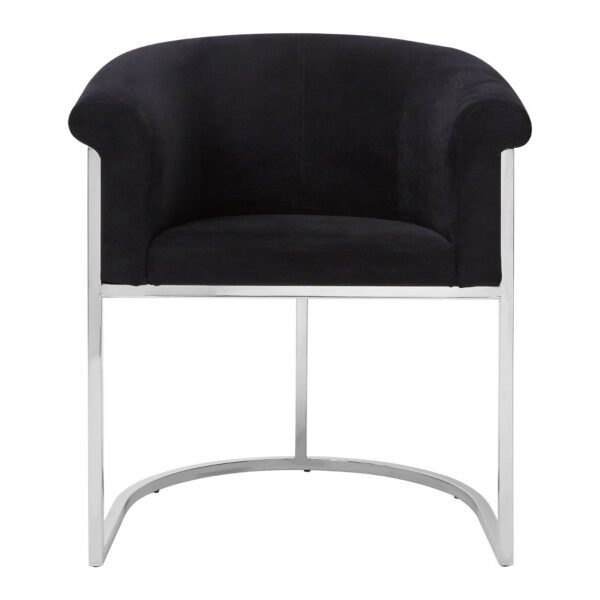 Aiste Black Velvet Dining Chair