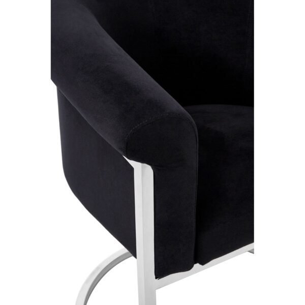 Aiste Black Velvet Dining Chair - Image 9