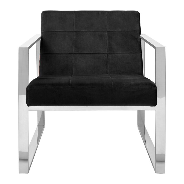 Aiste Black Velvet Cocktail Chair