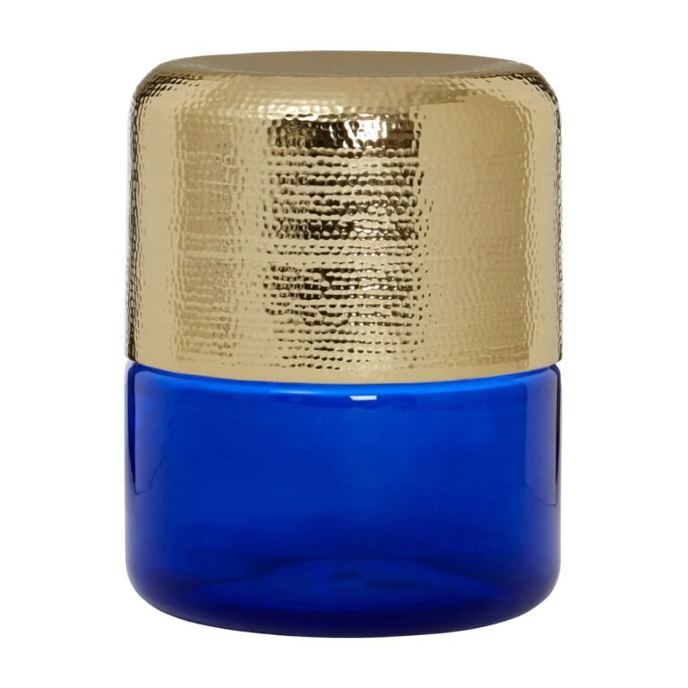 Ashwich Blue Glass Side Table