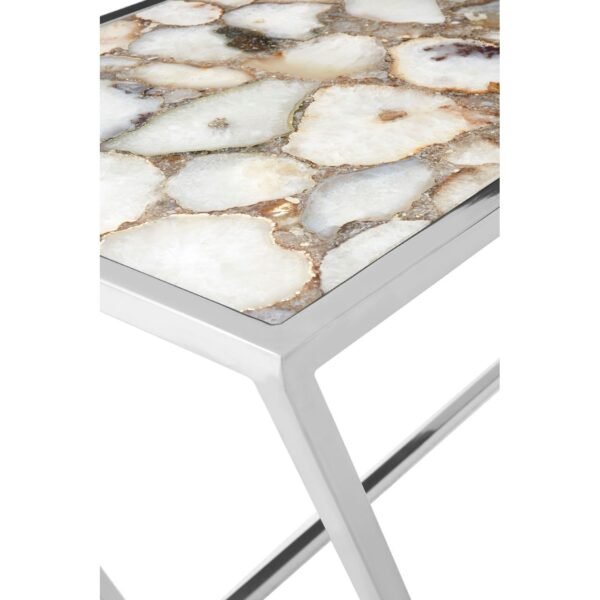 Ridge White Agate Console Table - Image 4