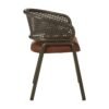 Olv Foundry Brown Faux Leather / Iron Chair - Image 3