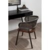 Olv Foundry Brown Faux Leather / Iron Chair - Image 6