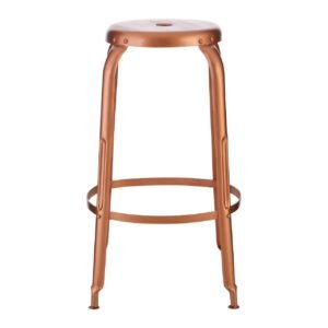 Tamres Copper Finish Iron Bar Stool