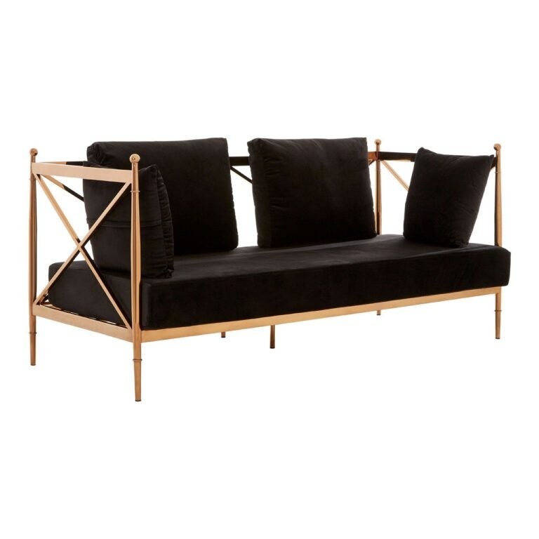 Eaia 2 Seat Rose Gold Lattice Arms Sofa