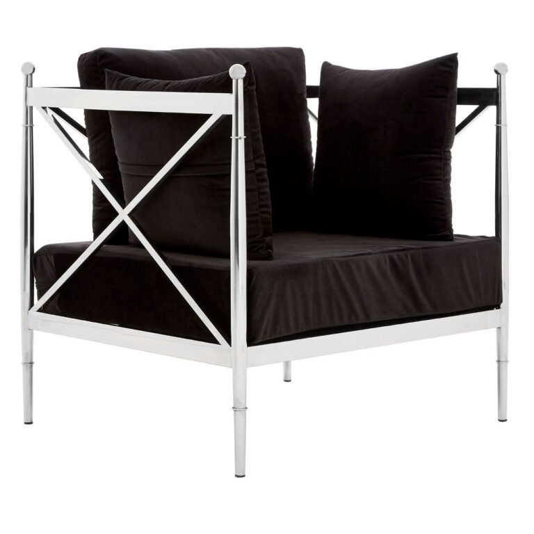 Eaia Chair With Silver Lattice Arms