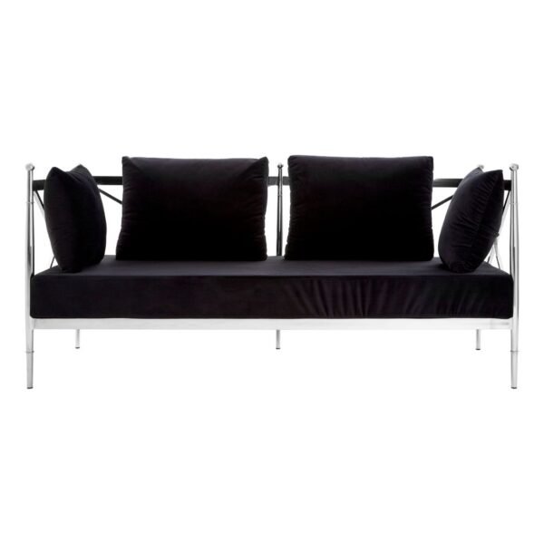 Eaia 2 Seat Sofa With Silver Lattice Arms - Image 2