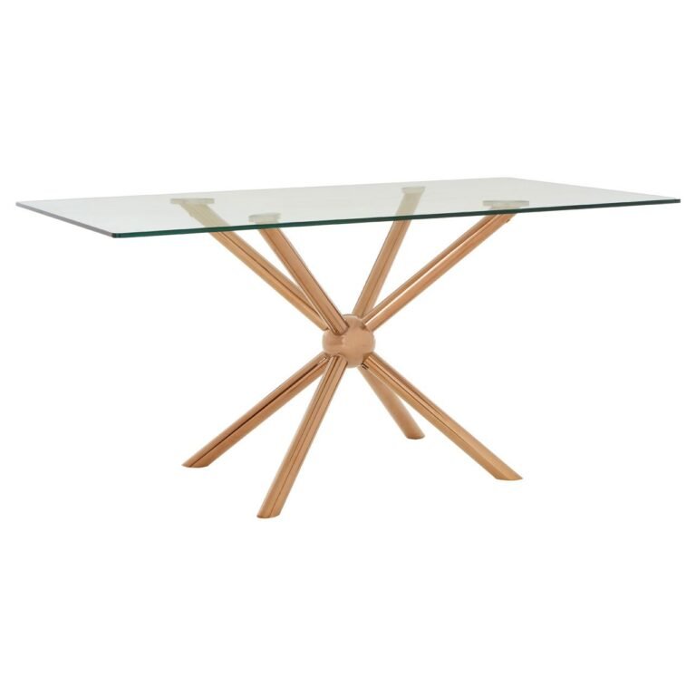 Eaia Rectangular / Rose Gold Dining Table