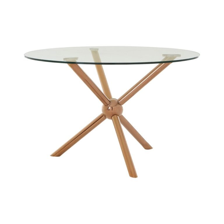 Eaia Round / Rose Gold Dining Table