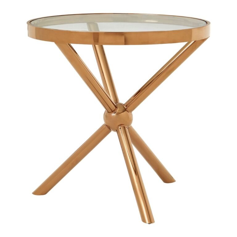 Novo Round / Rose Gold Side Table LIVING ROOM, Side Tables Eclectic Niche