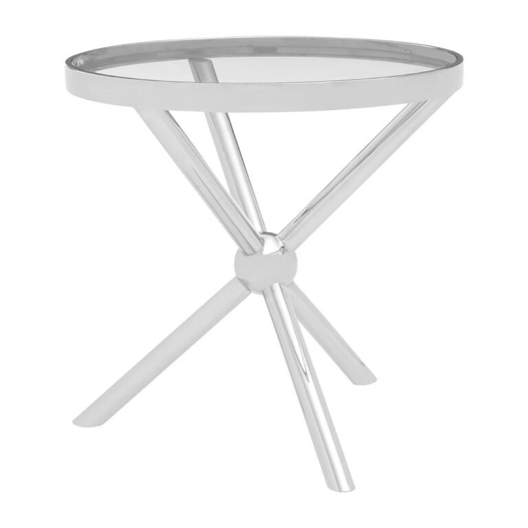 Eaia Round / Silver Side Table