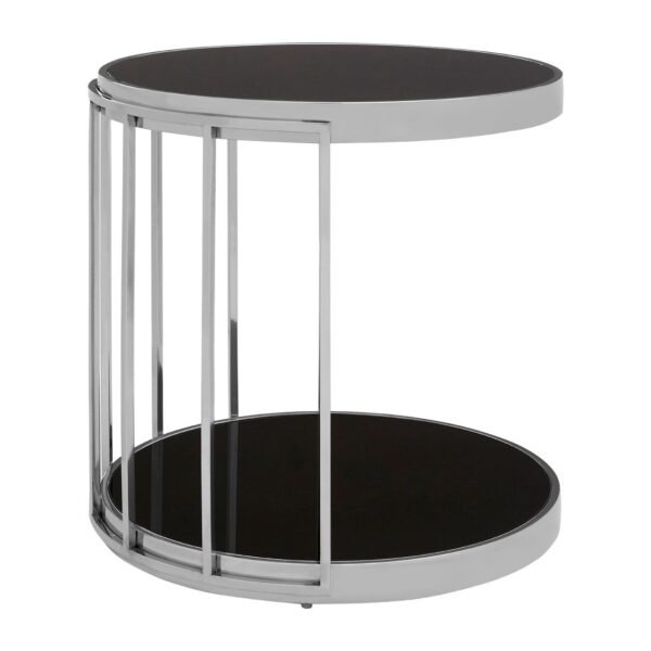 Eaia Silver Cage Design Side Table - Image 2