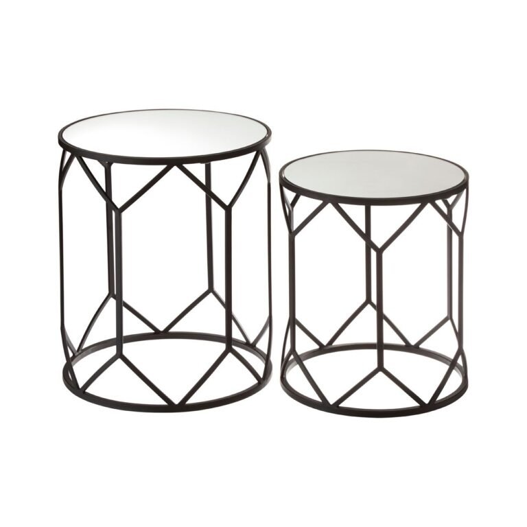 Bou Set Of 2 Avantis Polygonal Frame Tables