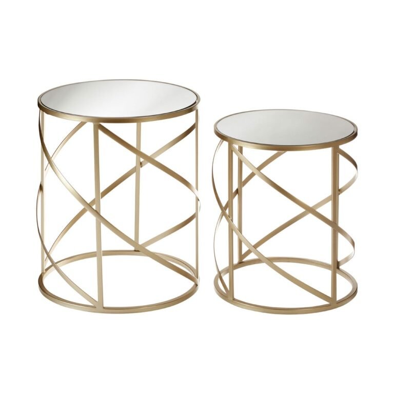 Bou Set Of 2 Avantis Swirl Frame Tables