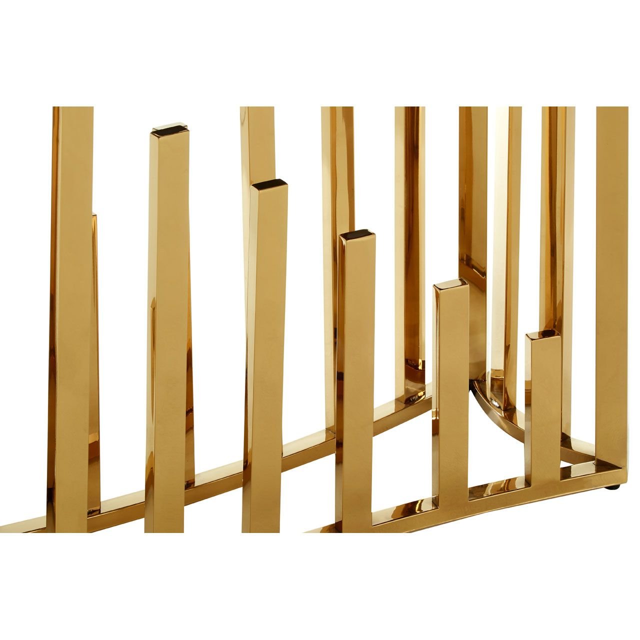 Liziere Gold Finish Console Table Liziere Gold Finish Console Table