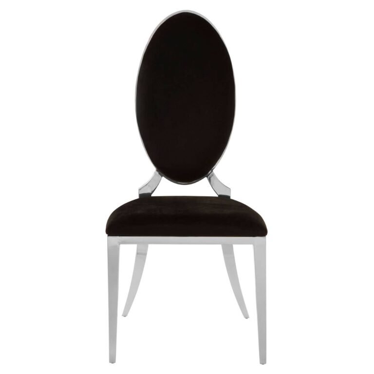 Liziere Black Velvet Dining Chair