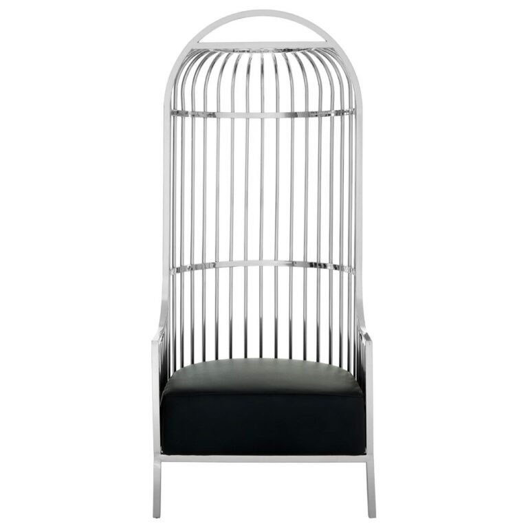 Liziere Silver Finish Dome Cage Chair