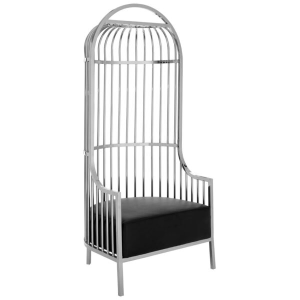 Liziere Silver Finish Dome Cage Chair - Image 2