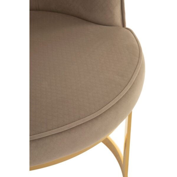 Liziere Beige Velvet Dining Chair - Image 8