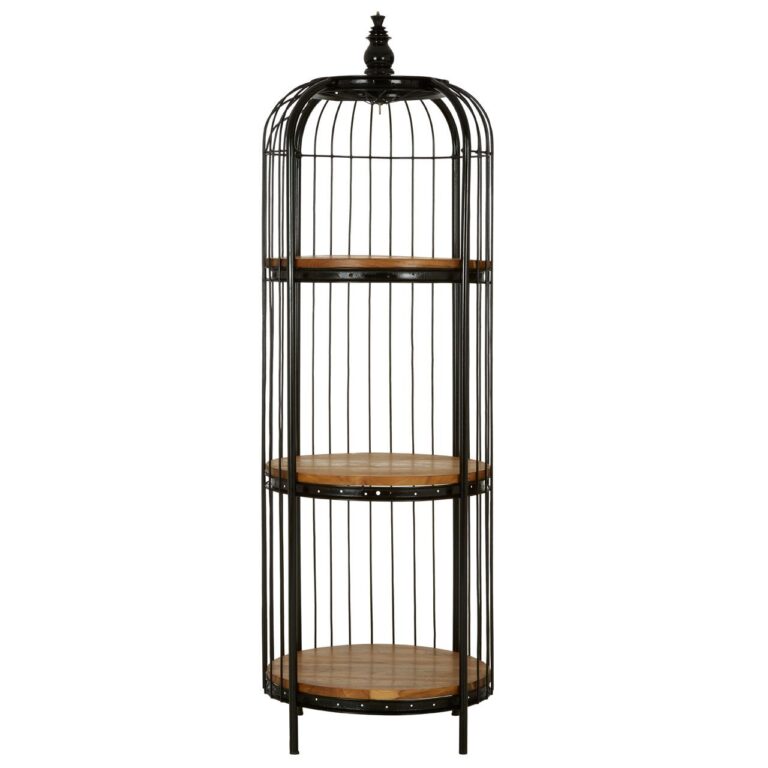 Elvetham Small Black Finish Birdcage Shelf Unit