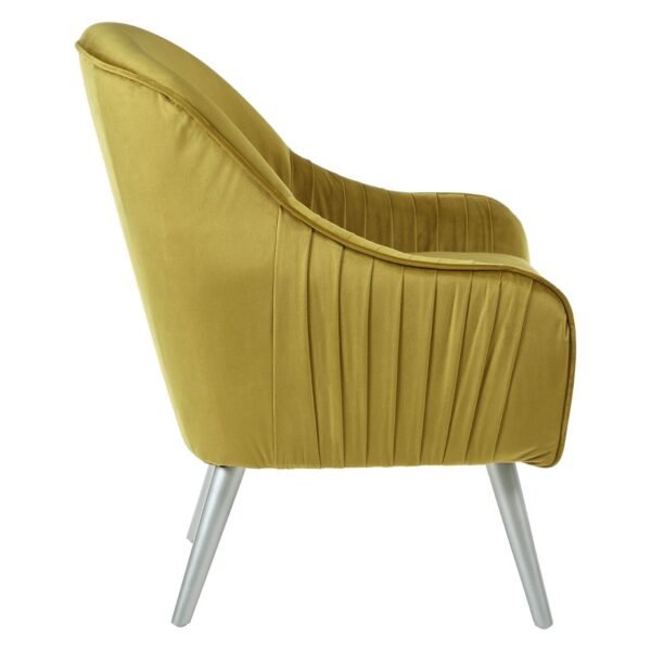 Uxor Mustard Velvet Armchair - Image 3