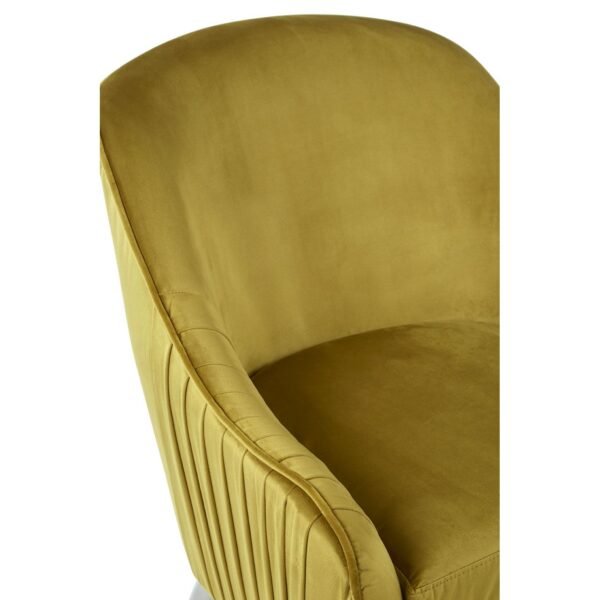 Uxor Mustard Velvet Armchair - Image 5
