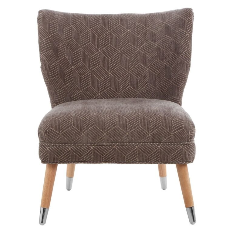 Argen Park Grey Chenille Wingback Chair