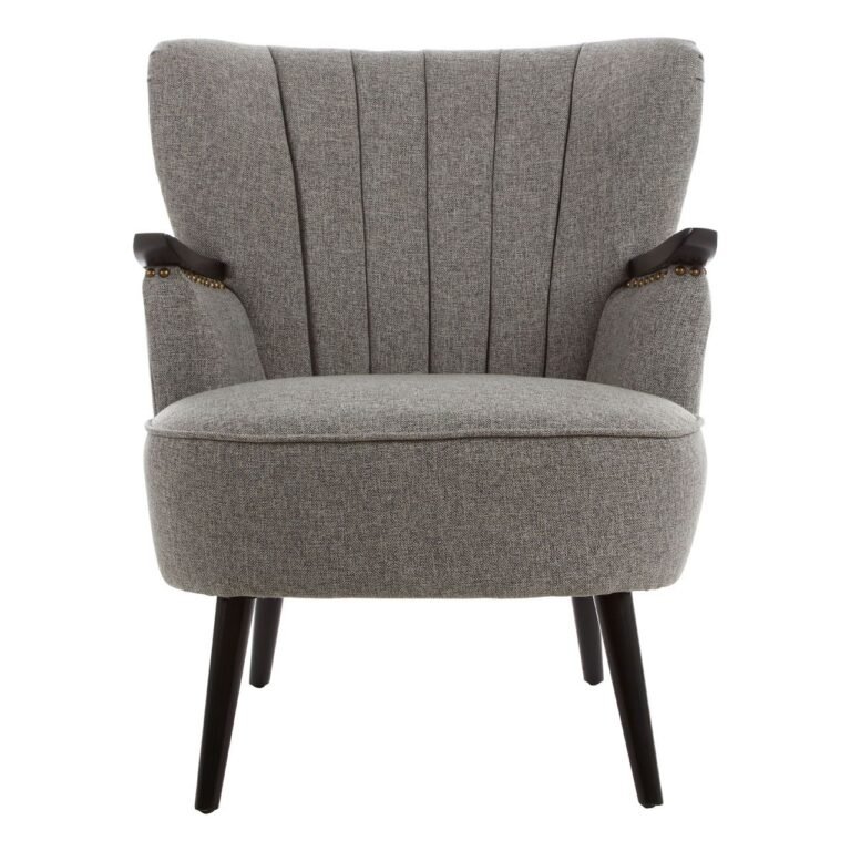 Kie Grey Fabric Armchair