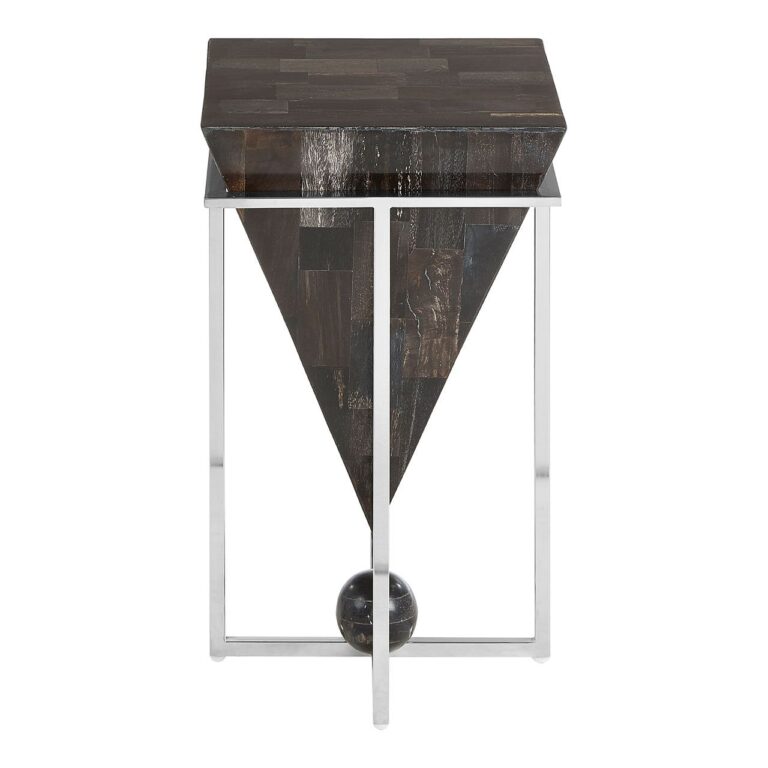 Guise Small Dark Petrified Wood Side Table