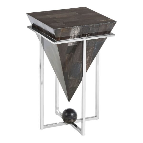 Guise Small Dark Petrified Wood Side Table - Image 2