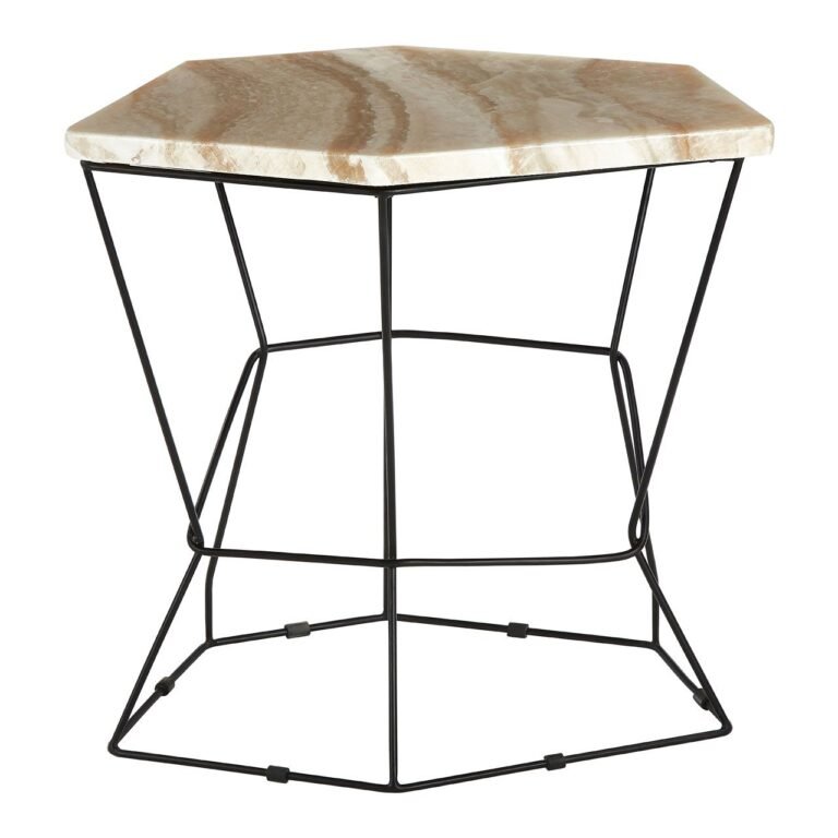 Guise Side Table With Patterned Top