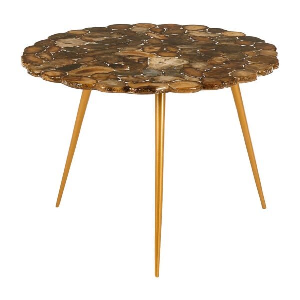 Guise Low Side Table With Agate Stone Top