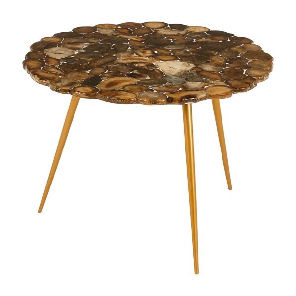 Guise Low Side Table With Agate Stone Top - Image 2