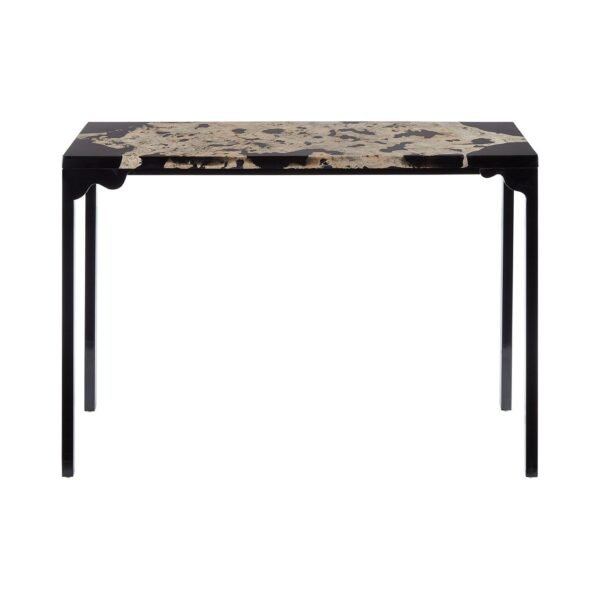 Guise Cheese Stone/Black Resin Console Table