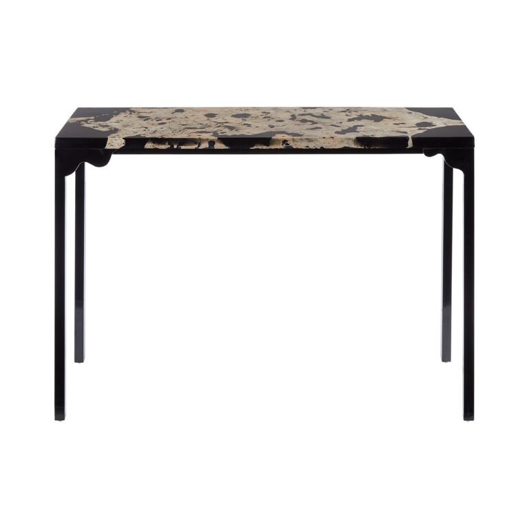 Guise Cheese Stone/Black Resin Console Table