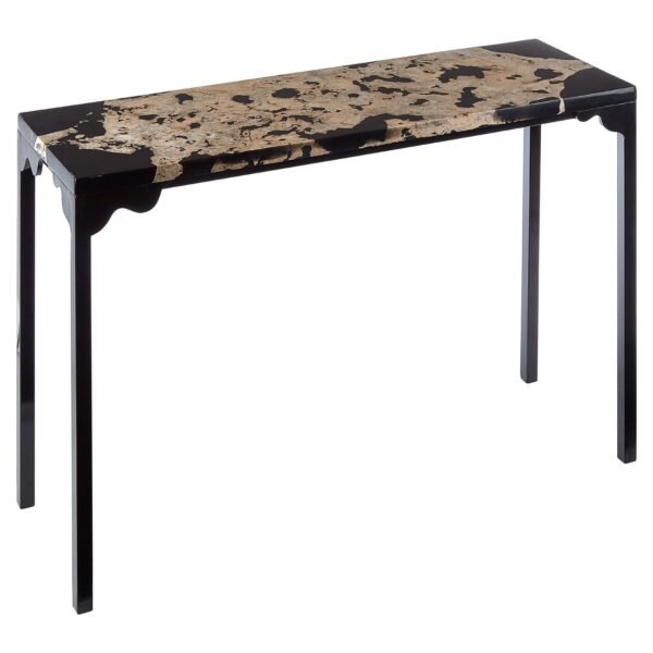 Guise Cheese Stone/Black Resin Console Table - Image 2