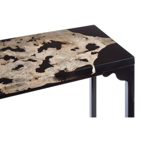 Guise Cheese Stone/Black Resin Console Table - Image 5