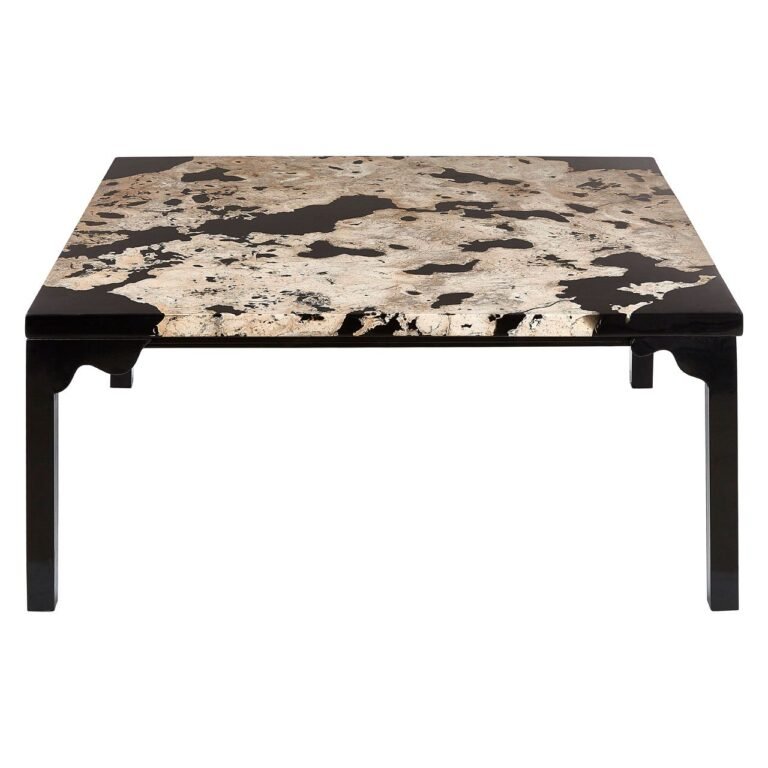 Guise Cheese Stone/Black Resin Coffee Table