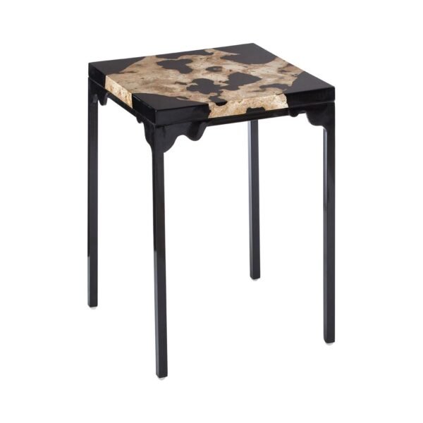 Guise Cheese Stone/Black Resin Side Table - Image 2