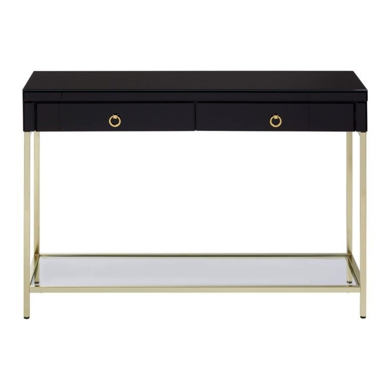 Regents Townhouse Gold Finish Console Table