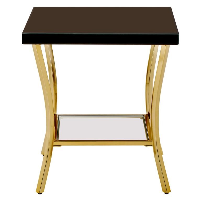 Regents Townhouse Black Mirror Side Table